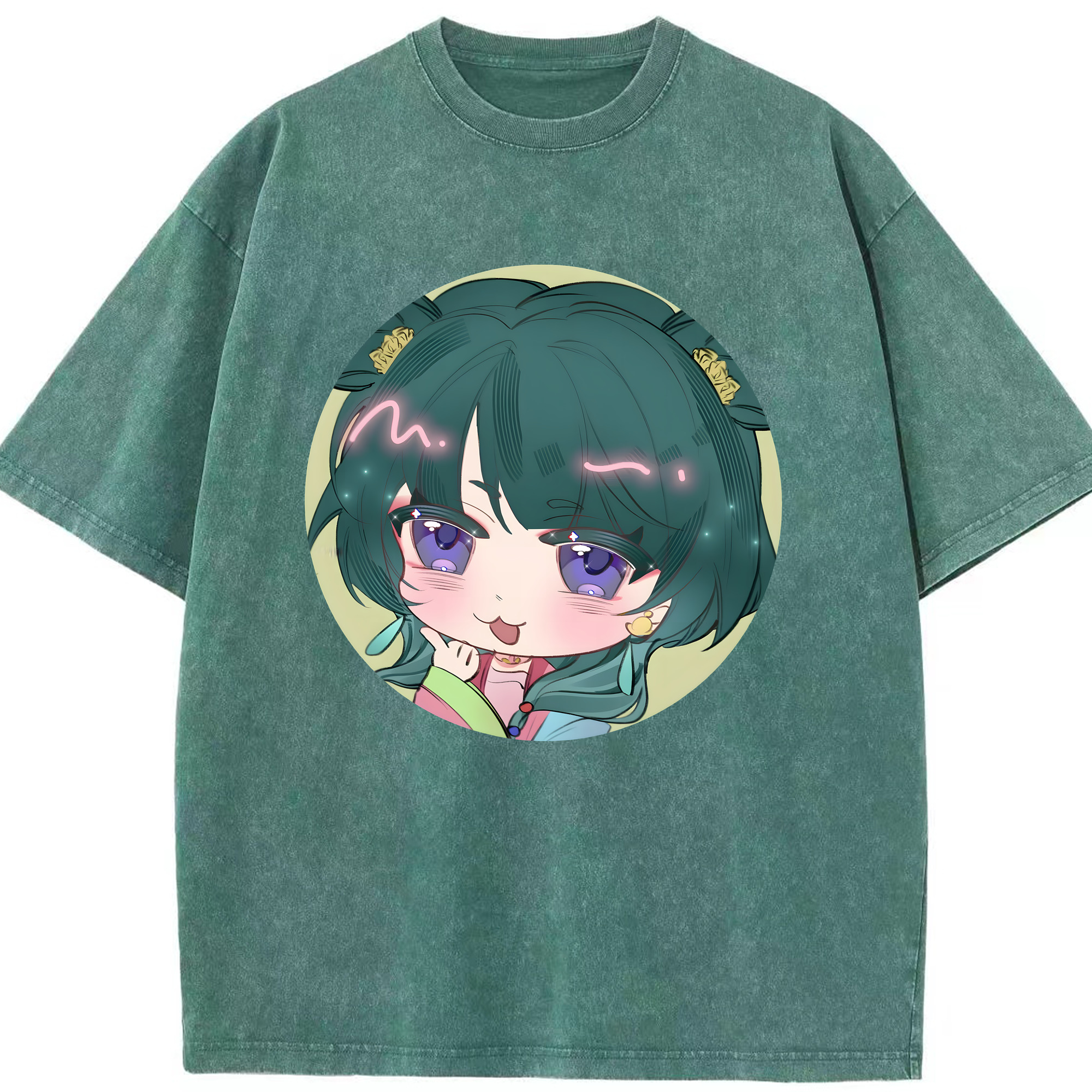 （画像用） 薬屋のひとりごと The Apothecary Diaries 綿100% ヴィンテージ風 半袖Tシャツ（フロントプリント）
